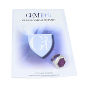 Anello - 18 carati Oro bianco, Corindone viola 11.50 Ct - 12.10ct. tw. - Diamante