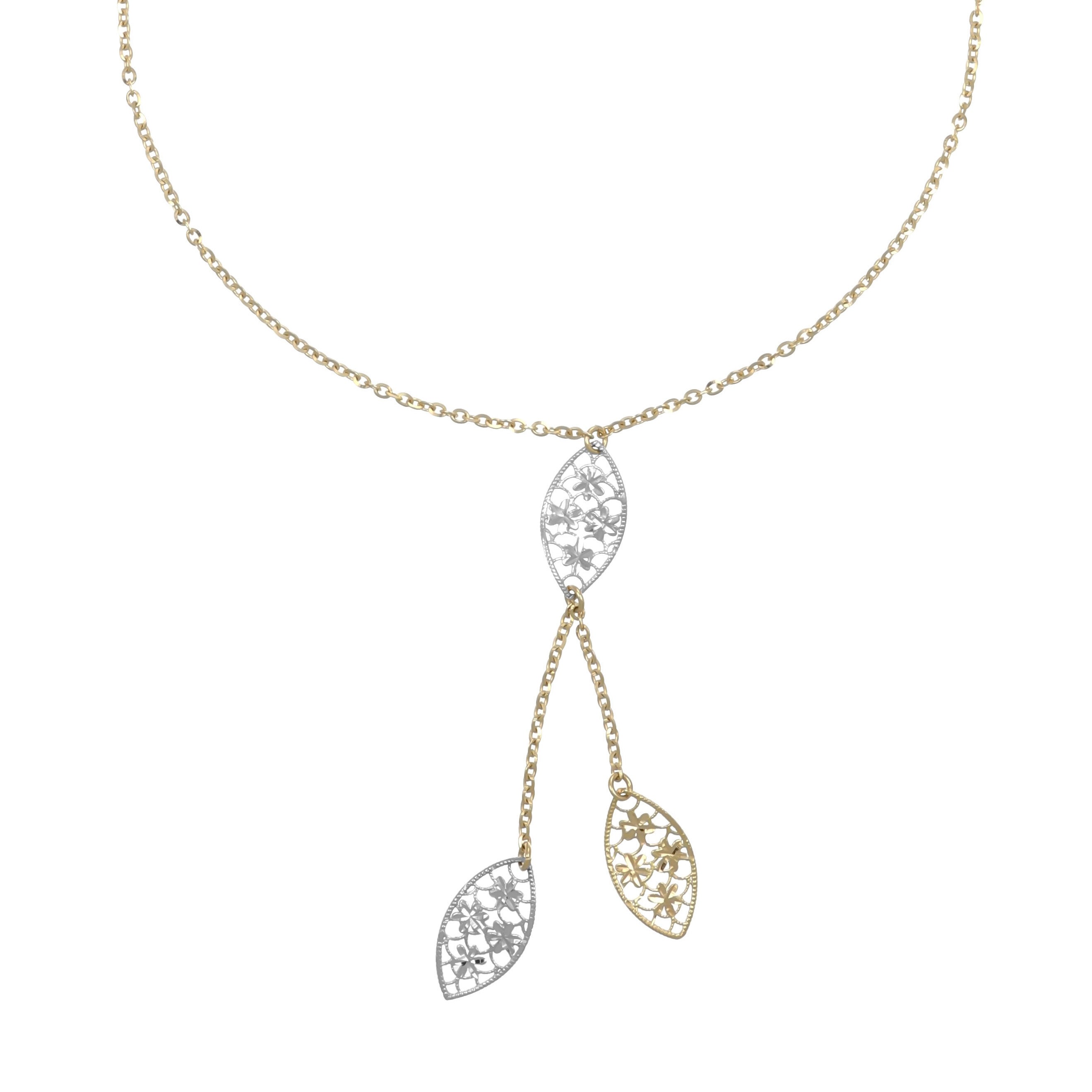 Collana con ciondolo - 18 carati Oro bianco, Oro giallo