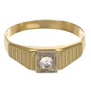 Anello - 18 carati Oro bianco, Oro giallo - 0.20ct. tw. Diamante (Naturale)