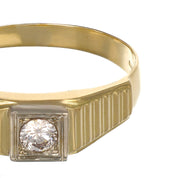 Anello - 18 carati Oro bianco, Oro giallo - 0.20ct. tw. Diamante (Naturale)