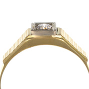 Anello - 18 carati Oro bianco, Oro giallo - 0.20ct. tw. Diamante (Naturale)