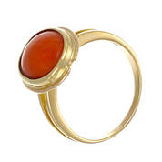 Anello - 18 carati Oro giallo Corallo