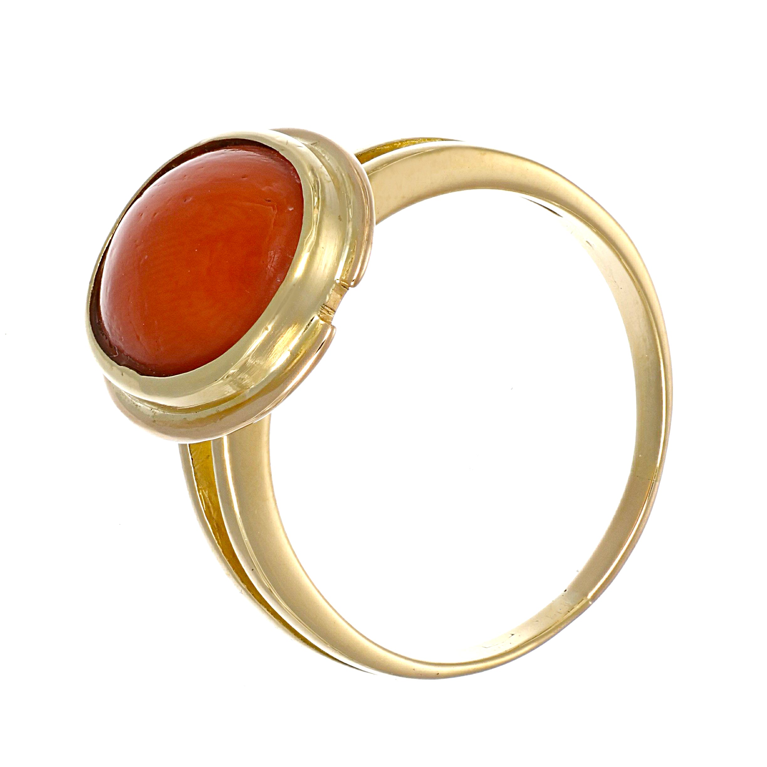 Anello - 18 carati Oro giallo Corallo