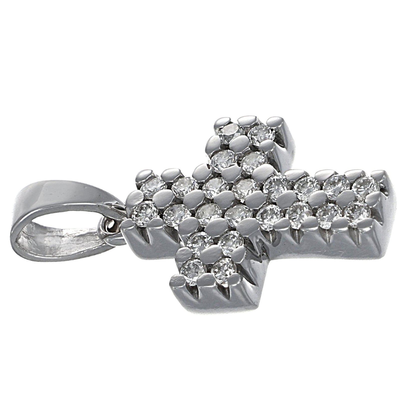 Ciondolo - 18 carati Oro bianco - 0.60ct. tw. Diamante (Naturale)