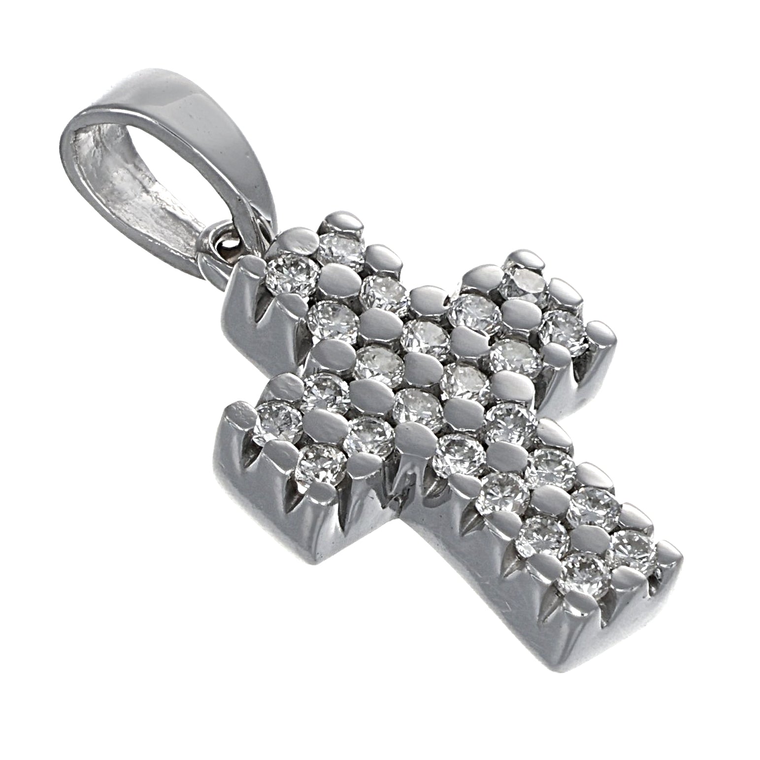 Ciondolo - 18 carati Oro bianco - 0.60ct. tw. Diamante (Naturale)