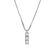 Collana con ciondolo - 18 carati Oro bianco - 0.66ct. tw. Diamante (Naturale)