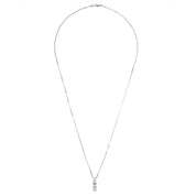 Collana con ciondolo - 18 carati Oro bianco - 0.66ct. tw. Diamante (Naturale)