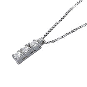 Collana con ciondolo - 18 carati Oro bianco - 0.66ct. tw. Diamante (Naturale)