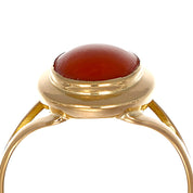 Anello - 18 carati Oro giallo Corallo