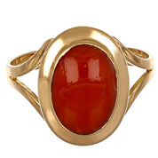Anello - 18 carati Oro giallo Corallo