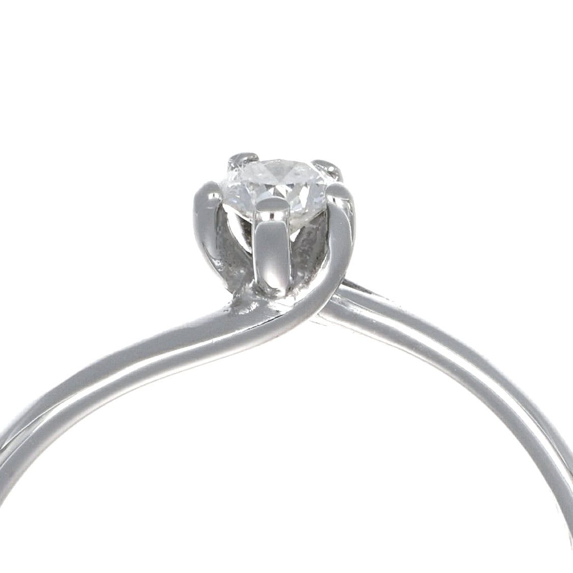 Anello - 18 carati Oro bianco - 0.15ct. tw. Diamante (Naturale)