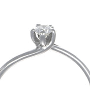 Anello - 18 carati Oro bianco - 0.15ct. tw. Diamante (Naturale)