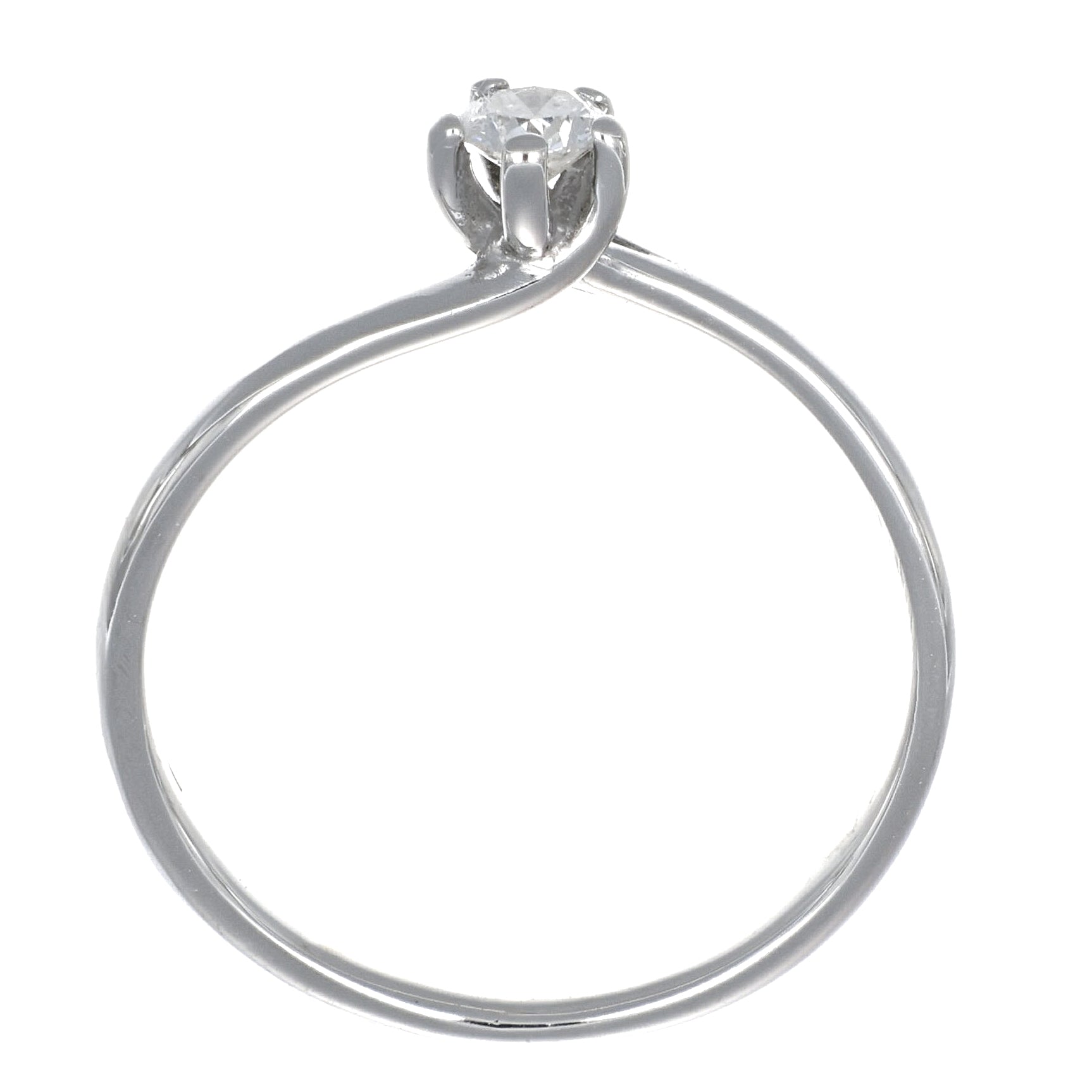 Anello - 18 carati Oro bianco - 0.15ct. tw. Diamante (Naturale)