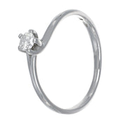Anello - 18 carati Oro bianco - 0.15ct. tw. Diamante (Naturale)