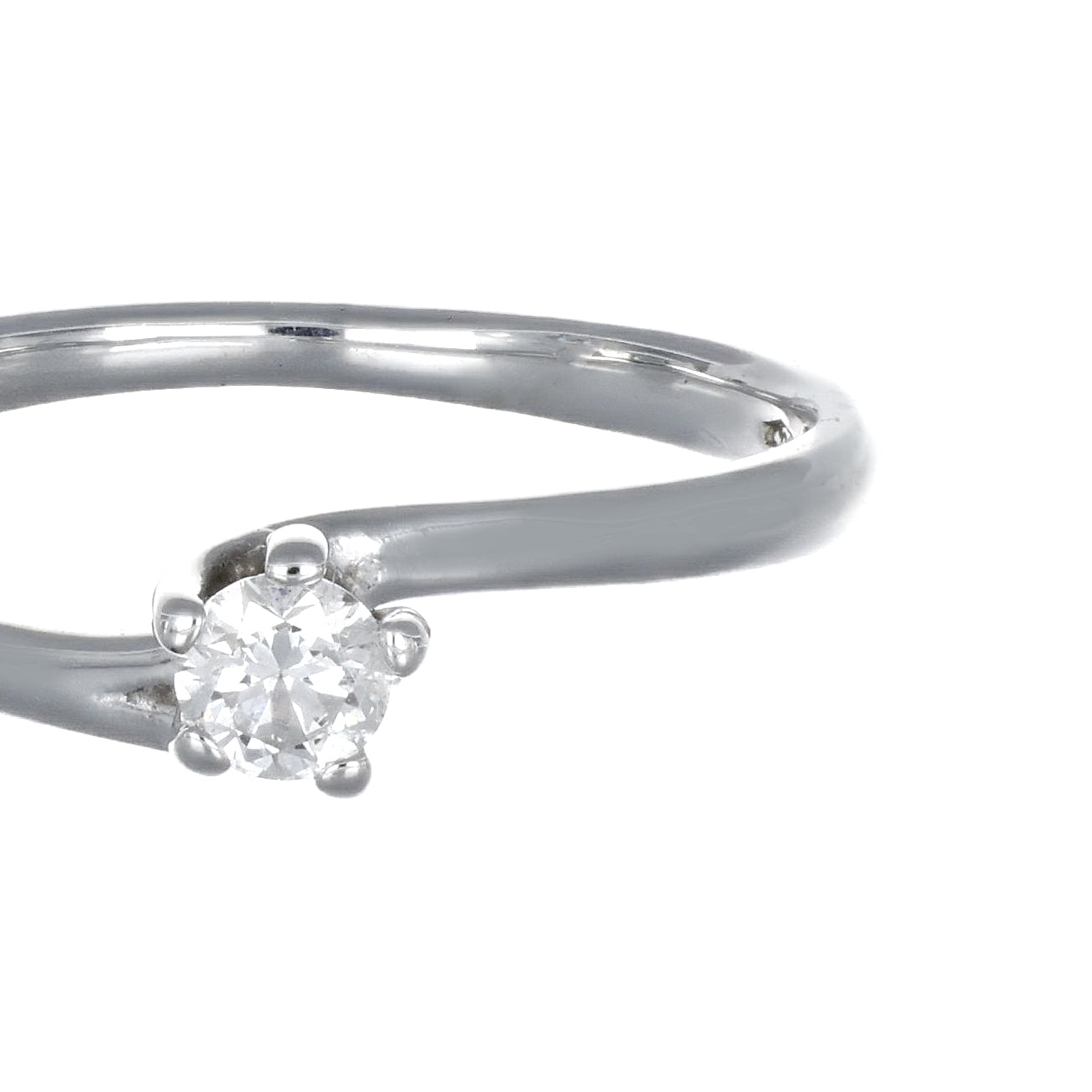 Anello - 18 carati Oro bianco - 0.15ct. tw. Diamante (Naturale)