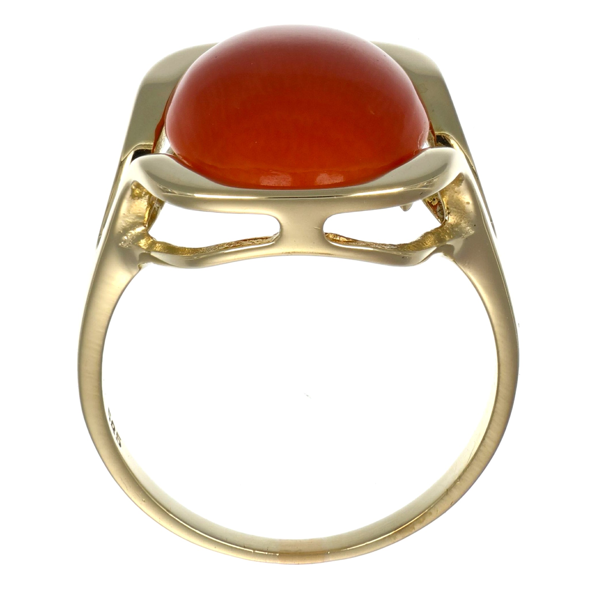 Anello - 14 carati Oro giallo Corallo