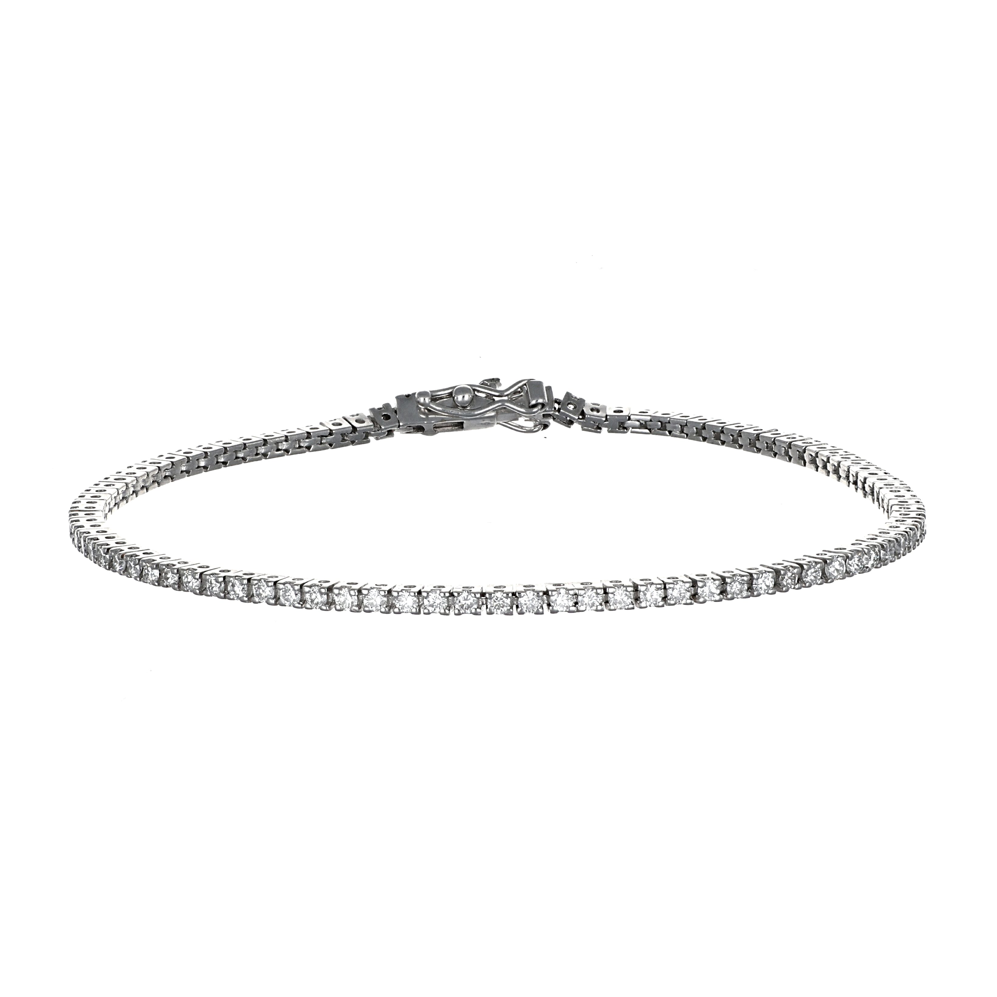 Bracciale - 18 carati Oro bianco - 1.84ct. tw. Diamante (Naturale)