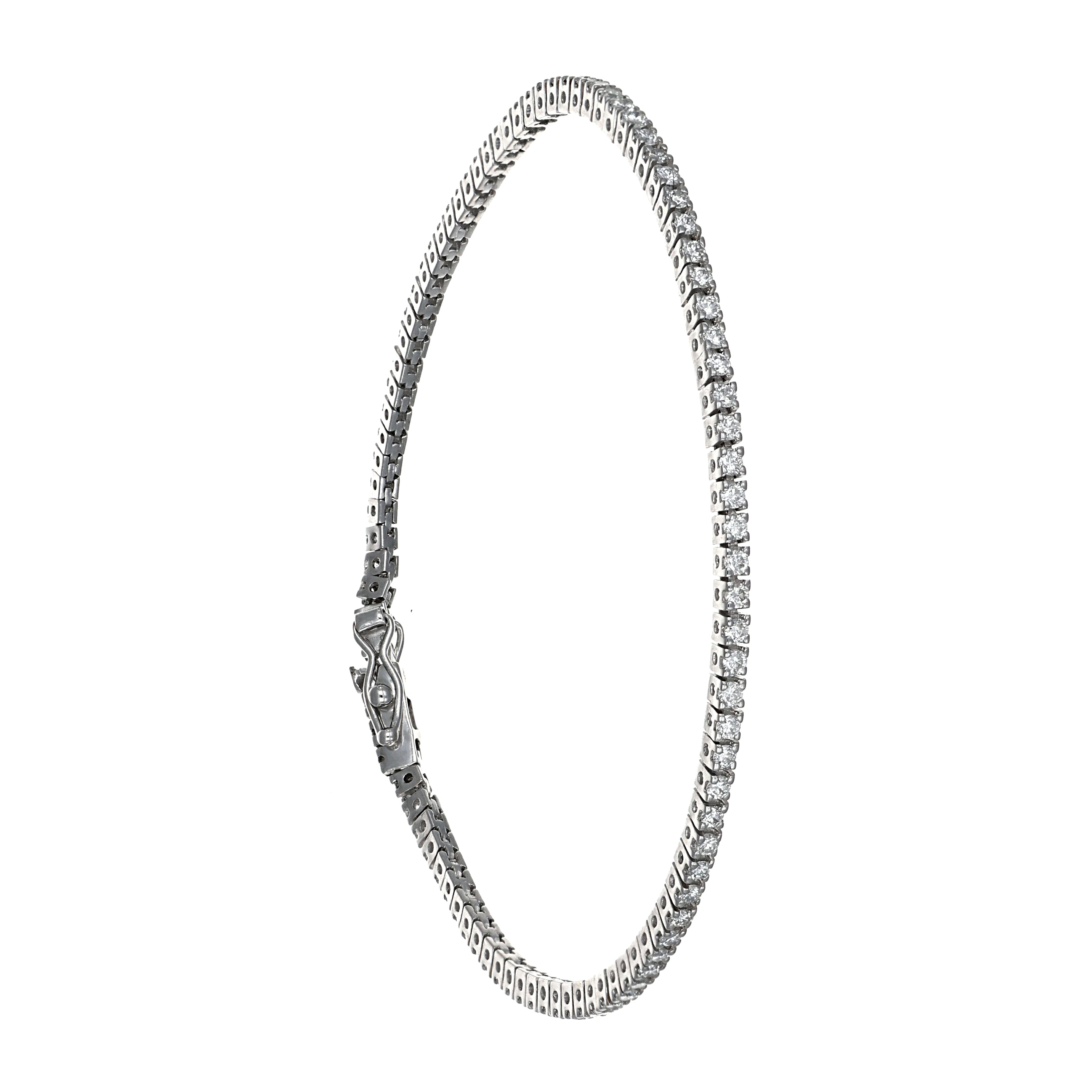 Bracciale - 18 carati Oro bianco - 1.84ct. tw. Diamante (Naturale)