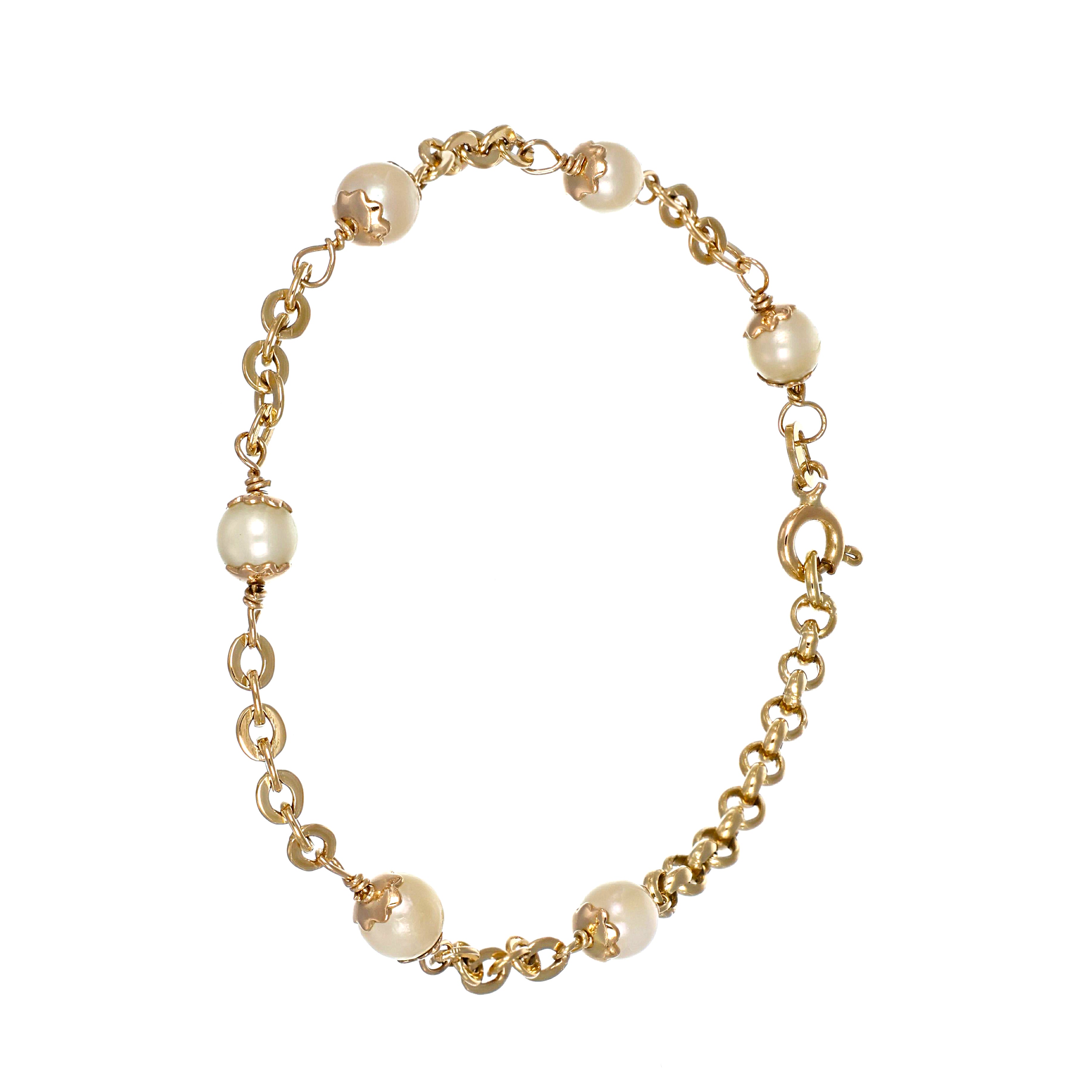 Bracciale - 18 carati Oro giallo - Perla