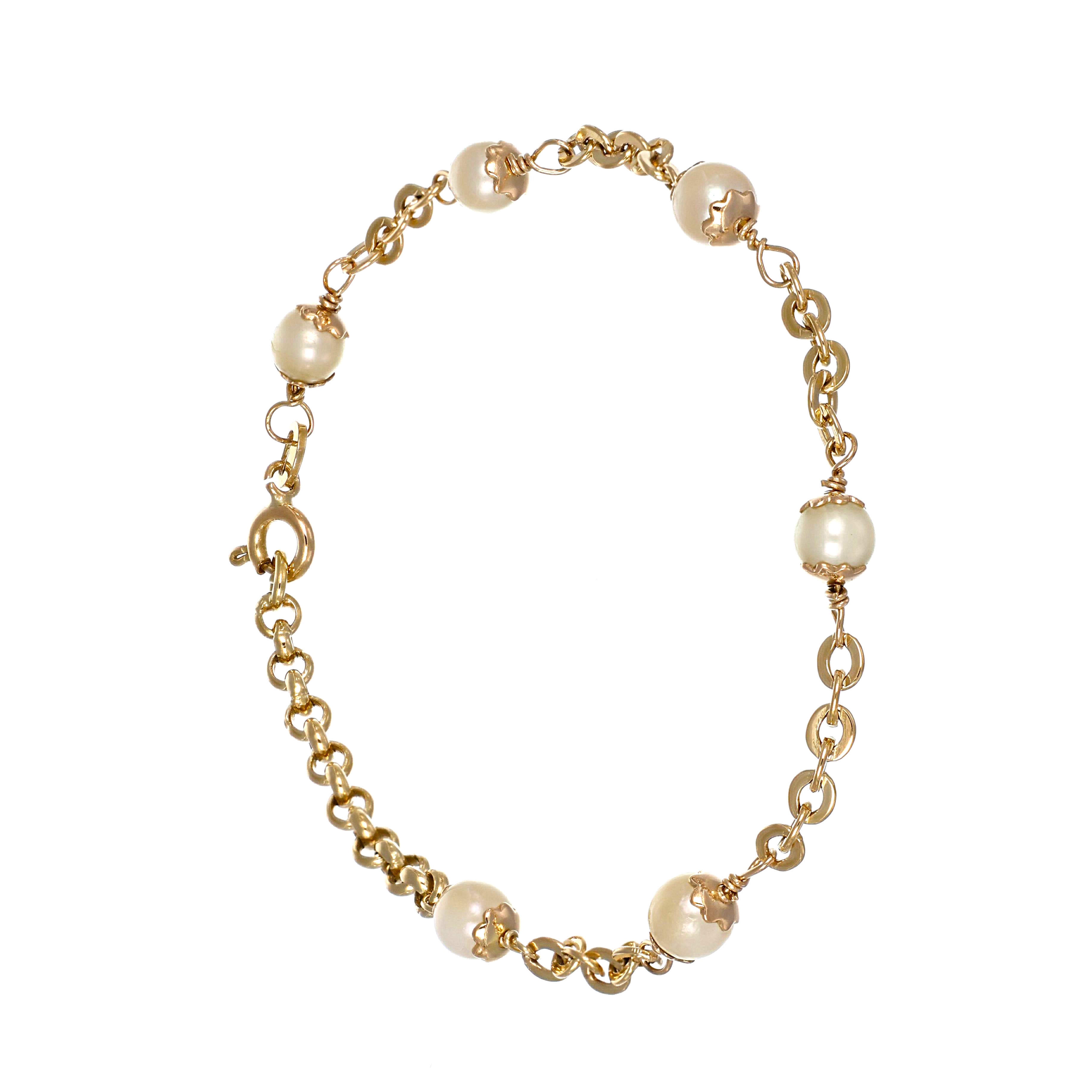 Bracciale - 18 carati Oro giallo - Perla