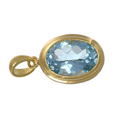 Ciondolo in Oro Giallo 18 carati con n 1 Topazio da 4.75 Ct