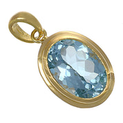 Ciondolo in Oro Giallo 18 carati con n 1 Topazio da 4.75 Ct