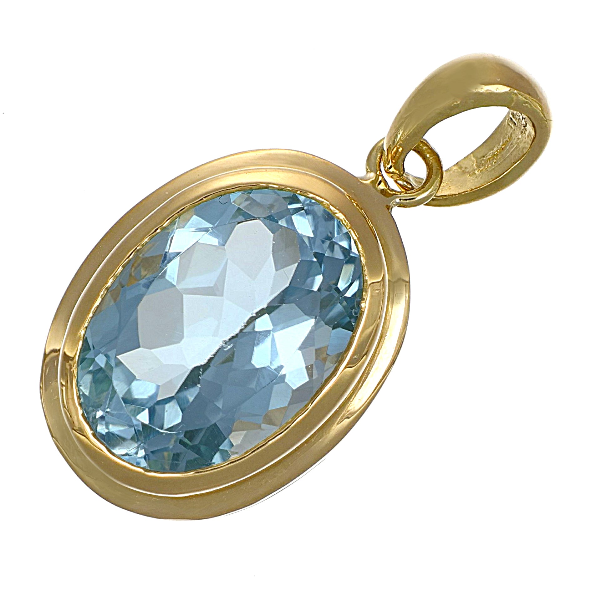 Ciondolo in Oro Giallo 18 carati con n 1 Topazio da 4.75 Ct