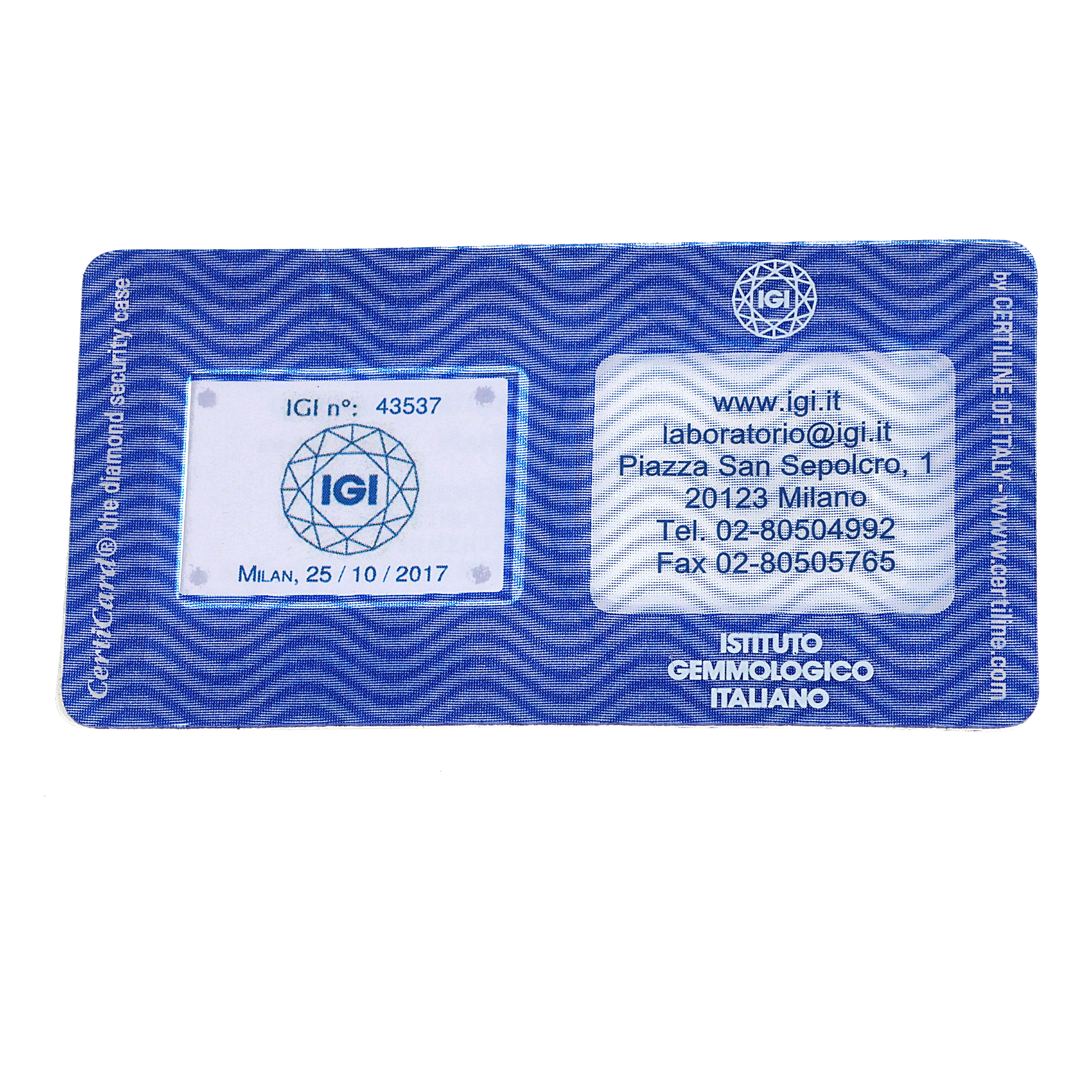 Diamante (Naturale) - 0.77 ct - Rotondo - I - VS2 - Istituto Gemmologico Italiano (IGI)