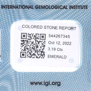 1 pcs Verde Smeraldo - 3.19 ct - Istituto Gemmologico Italiano (IGI)