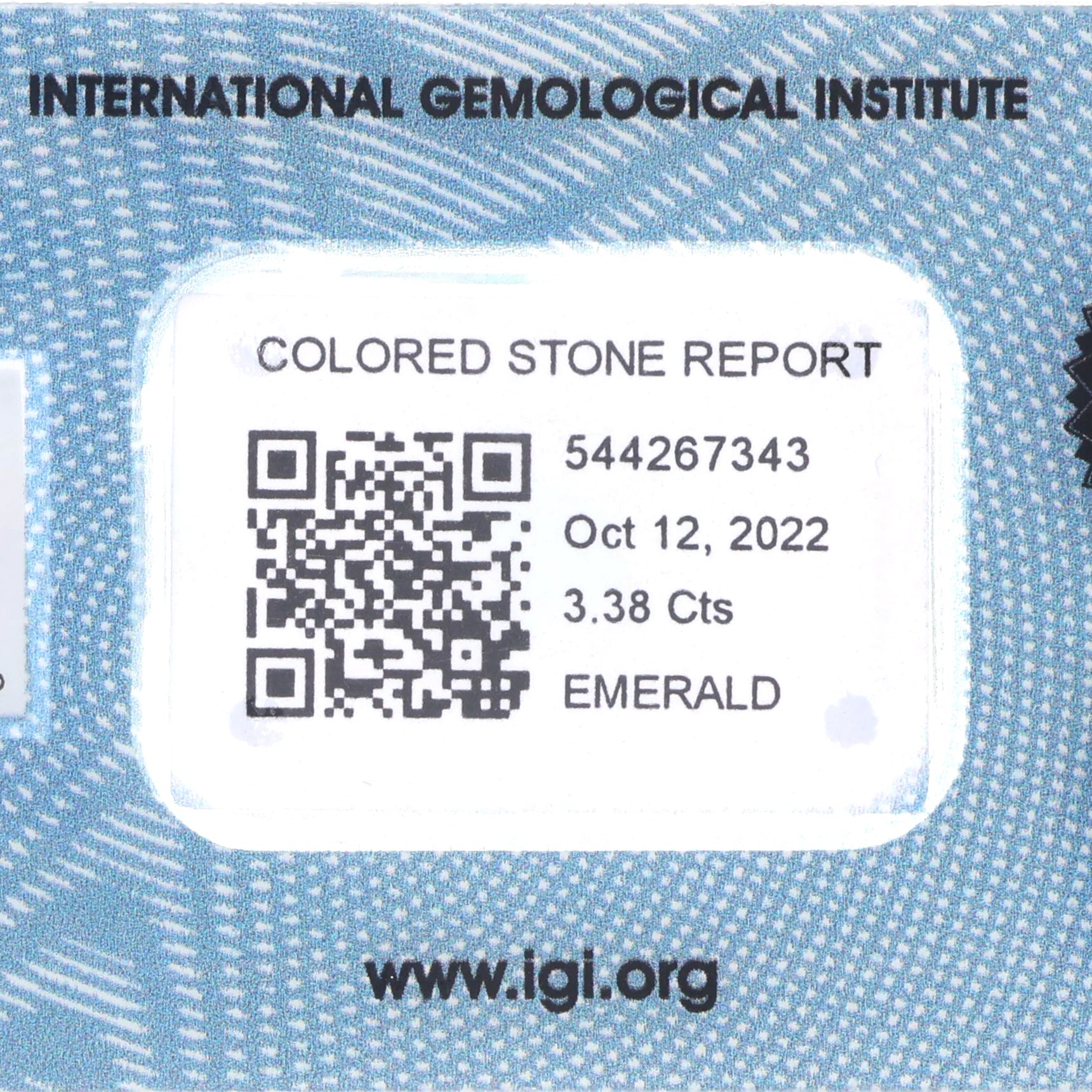 1 pcs Verde Smeraldo - 3.38 ct - Istituto Gemmologico Italiano (IGI)