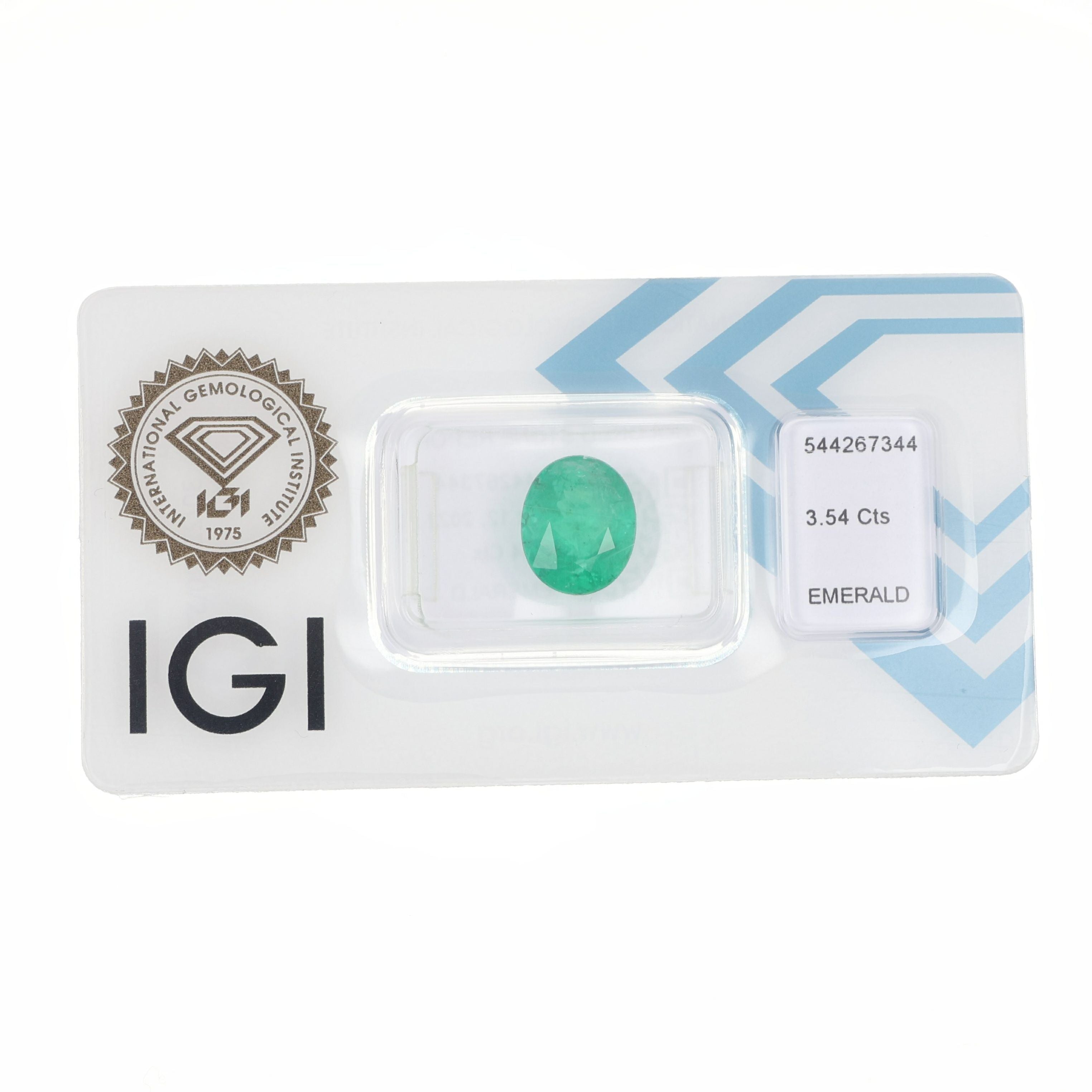 1 pcs Verde Smeraldo - 3.54 ct - Istituto Gemmologico Italiano (IGI)