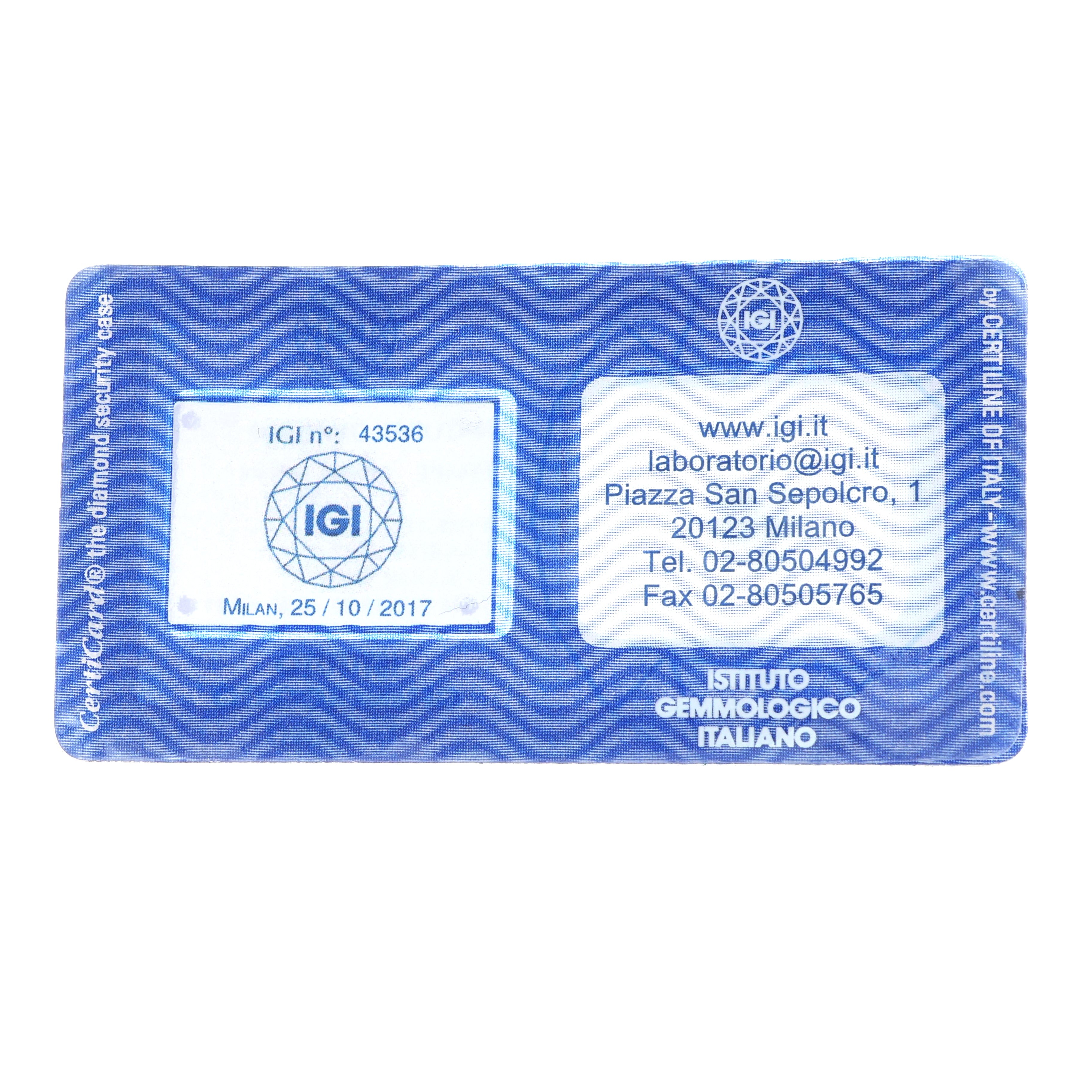 1 pcs Diamante (Naturale) - 1.24 ct - Rotondo - VS2 - Istituto Gemmologico Italiano (IGI)