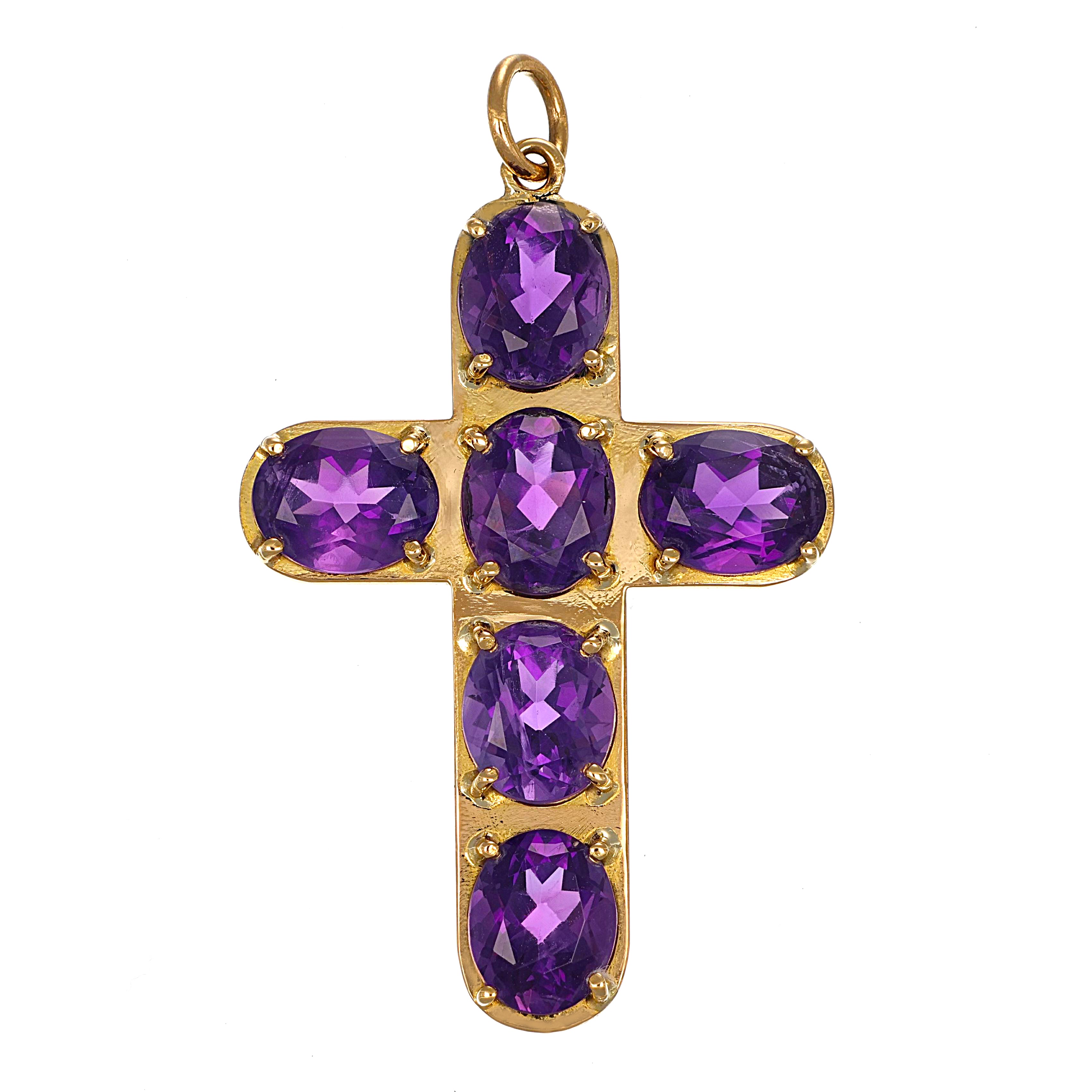 Ciondolo - 18 carati Oro giallo - 16.50ct. tw. Ametista