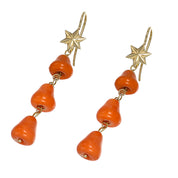 Orecchini - 18 carati Oro giallo - Corallo