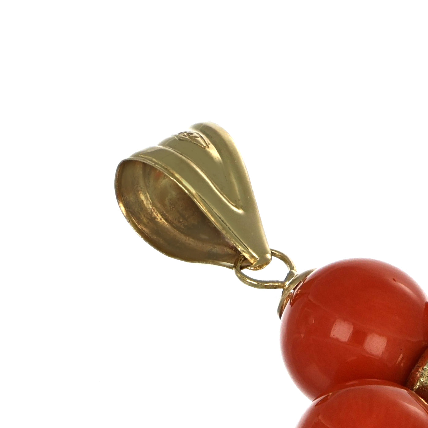 Ciondolo - 18 carati Oro giallo Corallo