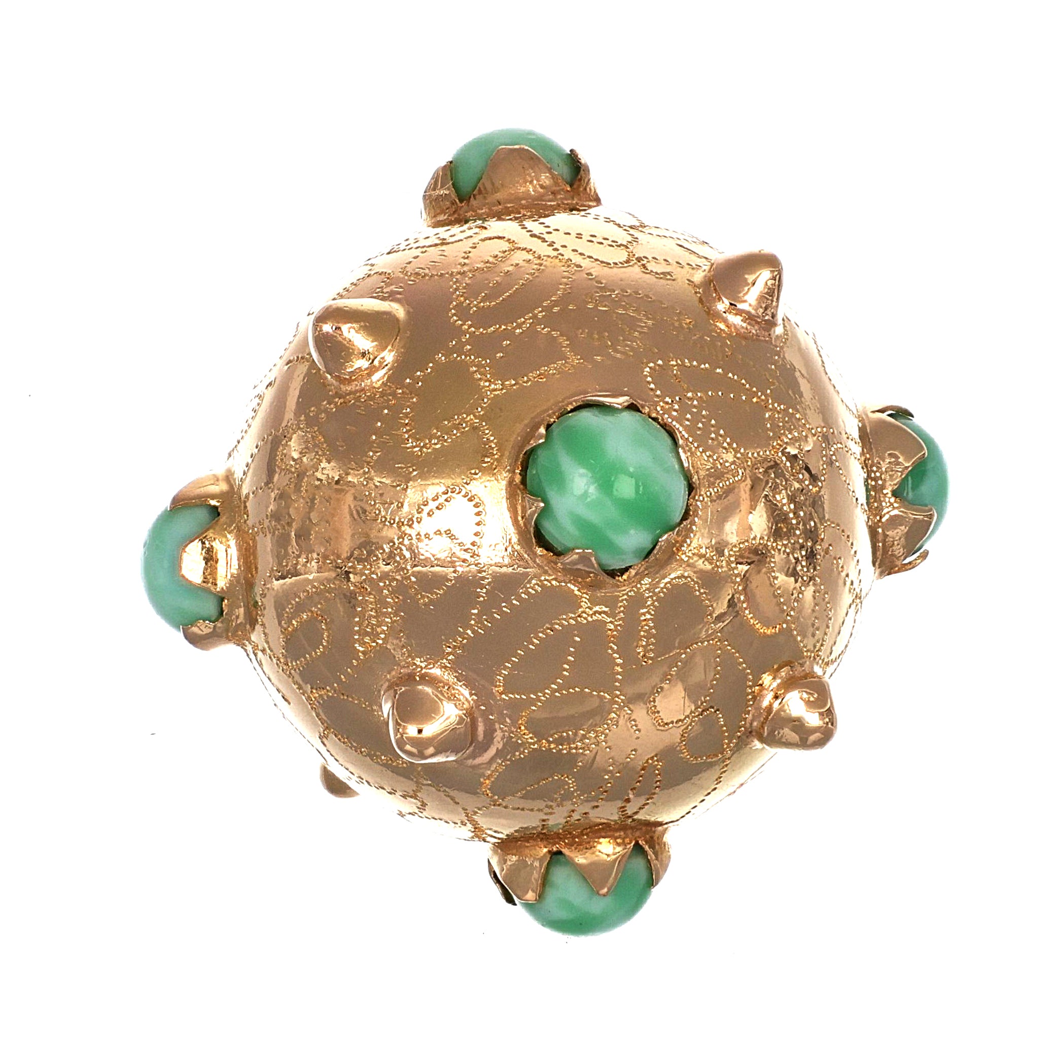 Ciondolo - 18 carati Oro giallo - 1.08ct. tw. Turchese