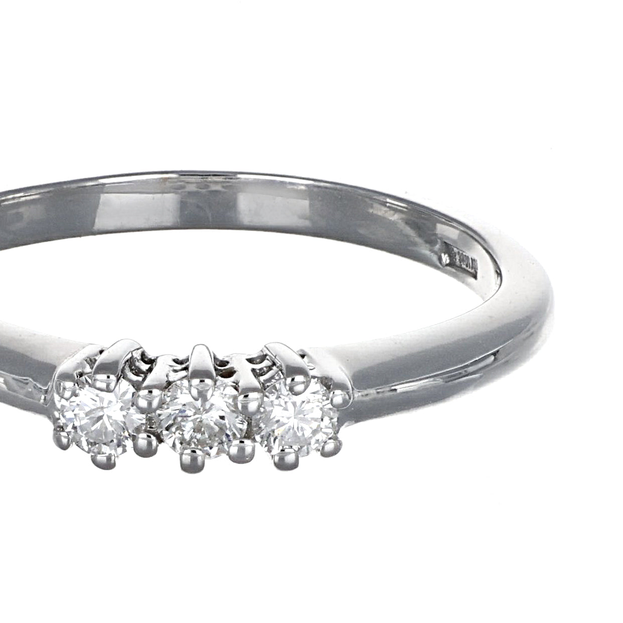 Anello - 18 carati Oro bianco - 0.27ct. tw. Diamante (Naturale)