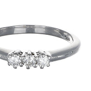 Anello - 18 carati Oro bianco - 0.27ct. tw. Diamante (Naturale)