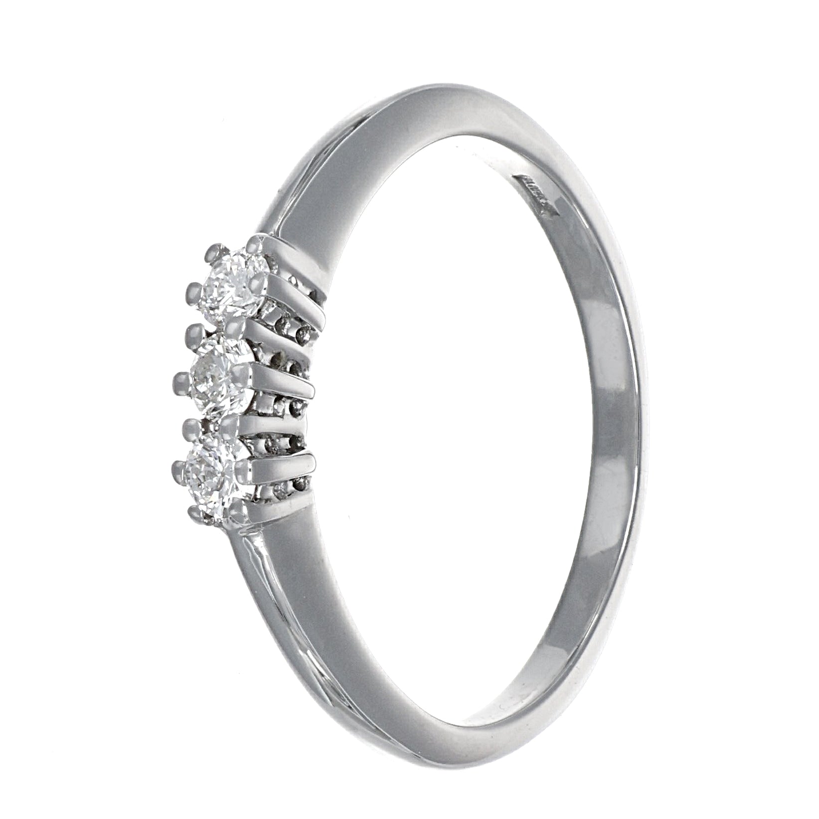 Anello - 18 carati Oro bianco - 0.27ct. tw. Diamante (Naturale)