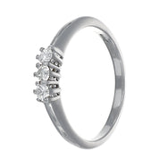 Anello - 18 carati Oro bianco - 0.27ct. tw. Diamante (Naturale)