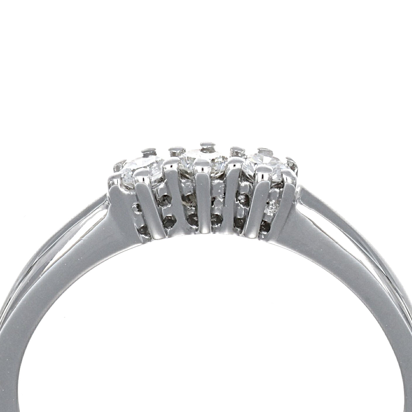 Anello - 18 carati Oro bianco - 0.27ct. tw. Diamante (Naturale)