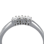 Anello - 18 carati Oro bianco - 0.27ct. tw. Diamante (Naturale)