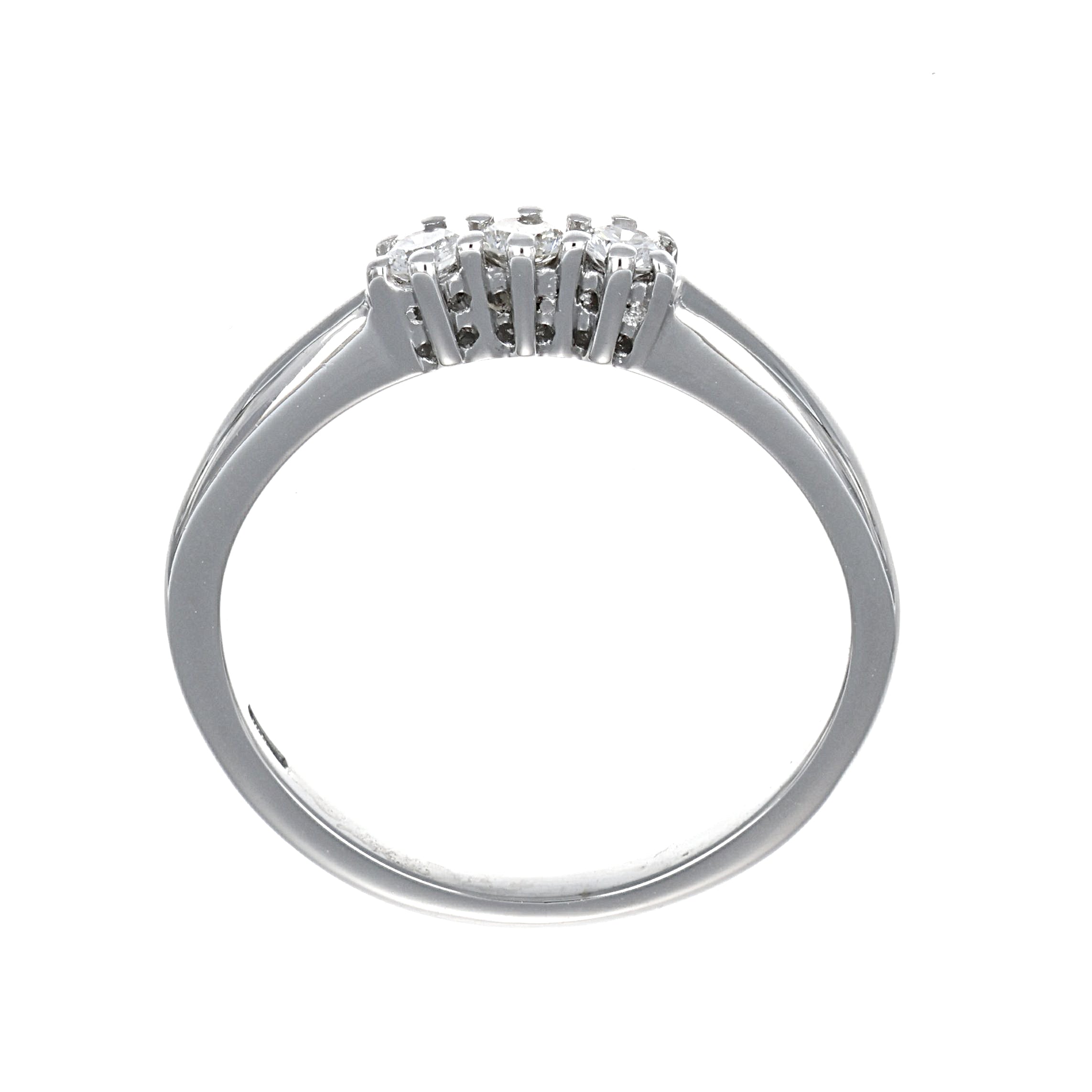 Anello - 18 carati Oro bianco - 0.27ct. tw. Diamante (Naturale)