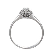 Anello - 18 carati Oro bianco - 0.22ct. tw. Diamante (Naturale)