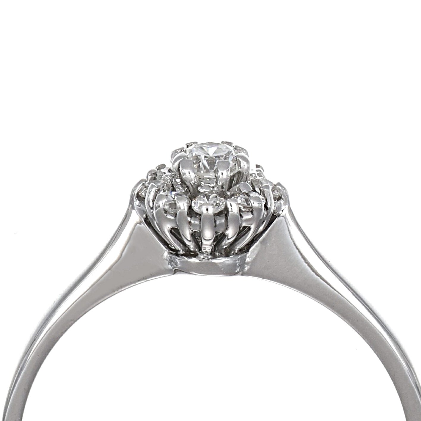 Anello - 18 carati Oro bianco - 0.22ct. tw. Diamante (Naturale)