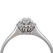 Anello - 18 carati Oro bianco - 0.22ct. tw. Diamante (Naturale)