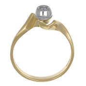 Anello - 18 carati Oro bianco, Oro giallo - 0.03ct. tw. Diamante (Naturale)