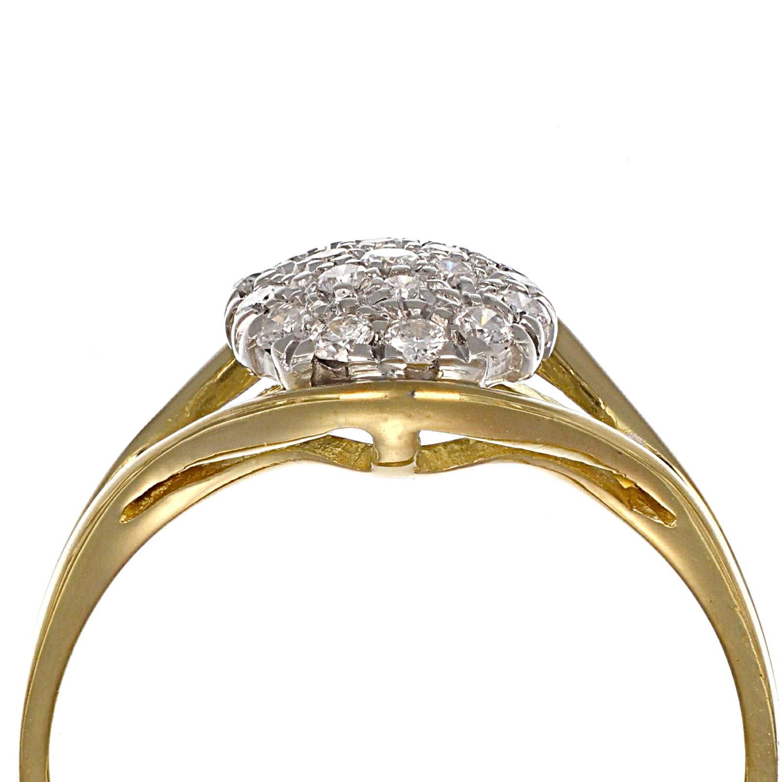 Anello - 18 carati Oro bianco, Oro giallo - 0.29ct. tw. Diamante (Naturale)