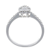 Anello - 18 carati Oro bianco - 0.29ct. tw. Diamante (Naturale)