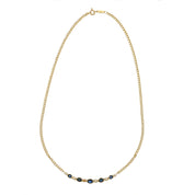 Collana con ciondolo - 18 carati Oro giallo - 1.25ct. tw. Zaffiro - Diamante